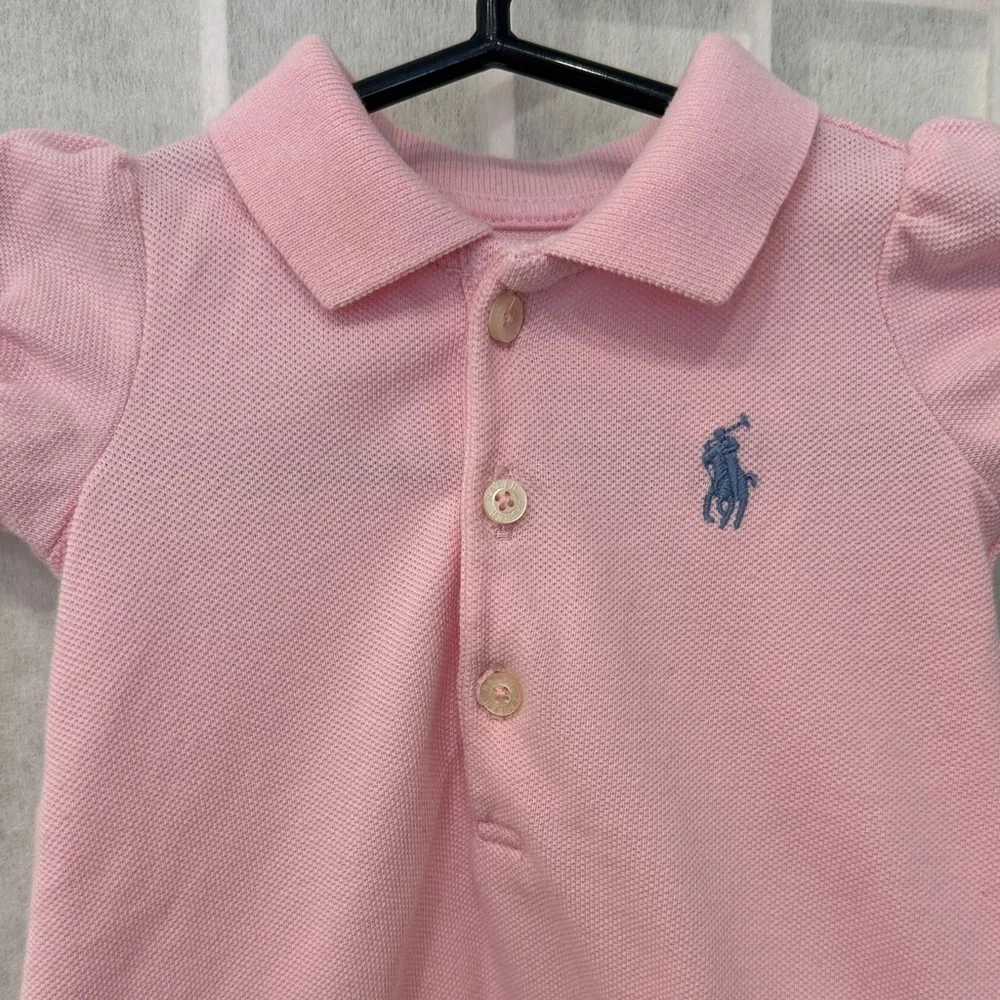 Pink Ralph Lauren Dress with Ruffle Detail Size 3M